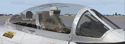 Elevated pilot in an F-86